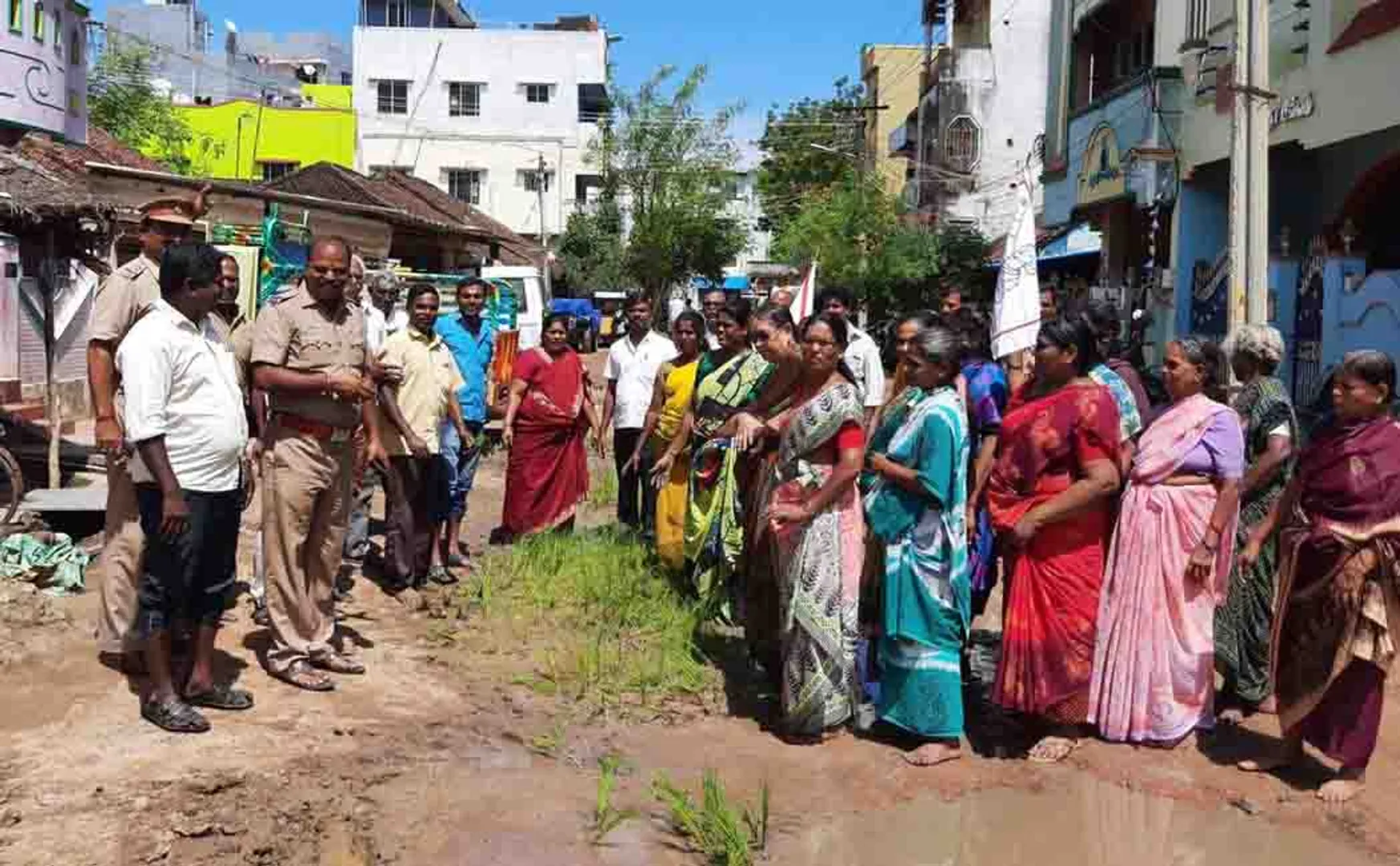 protest in chidambaram 